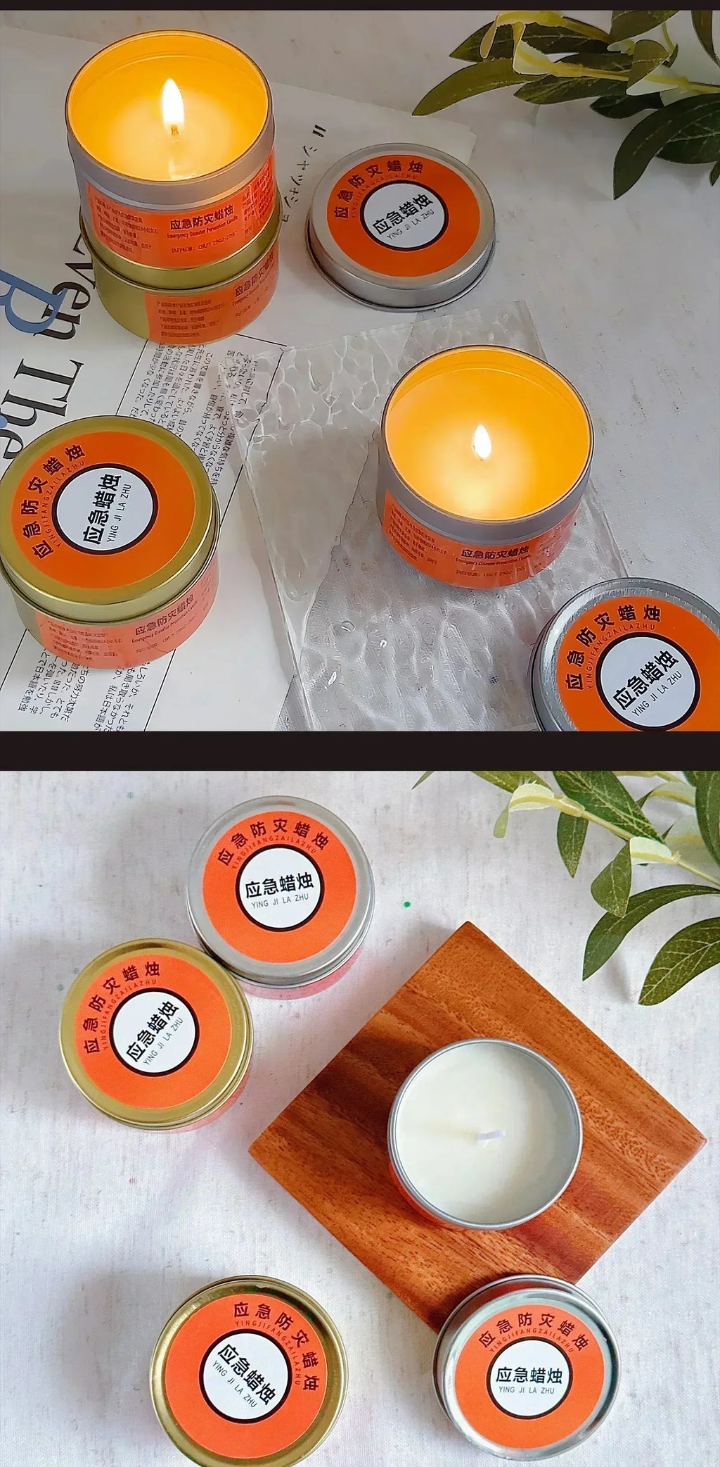 Emergency Disaster Candles — Windproof Smokeless, 24–70 Hour Burn, Household Power Outage Kit