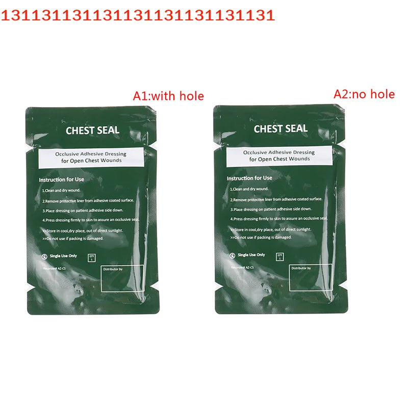 Vented Chest Seal — Military-Grade Trauma Patch, Emergency First Aid for Penetrating Chest Wounds