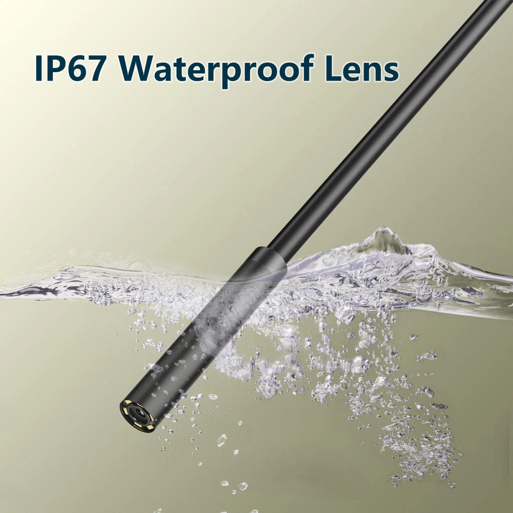 7mm USB-C Endoscope Camera — IP67 Waterproof, 6 LED, Flexible Inspection Camera for Android & PC