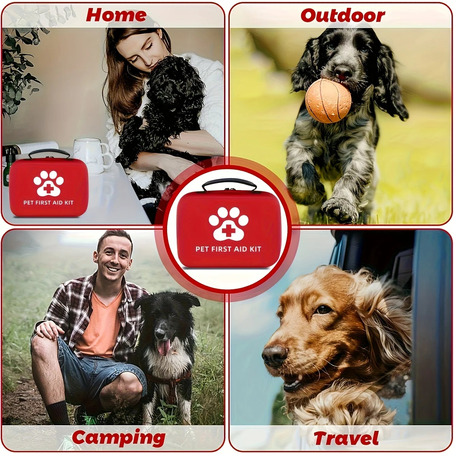 Pet Emergency First Aid Kit for Dogs & Cats