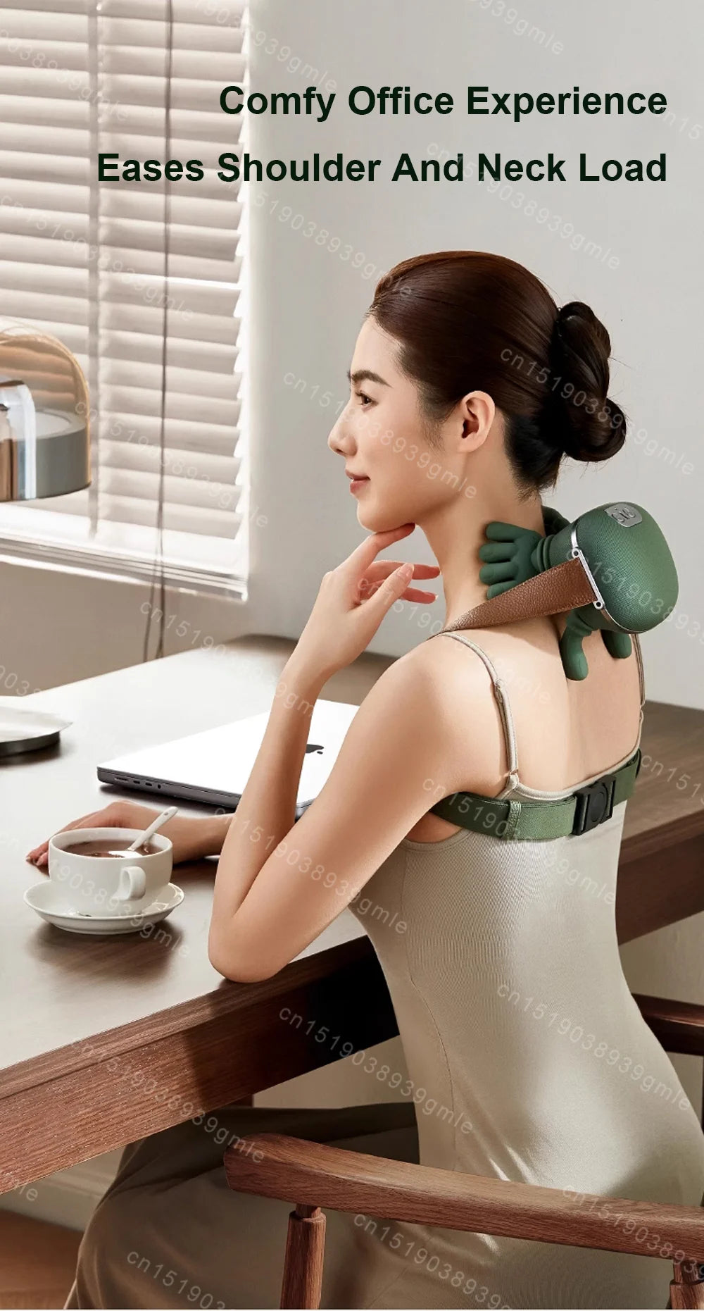 Finger Pressure Neck Massager Heated Back and Shoulder Massager Electric Kneading Neck Deep Massage Muscle Relax