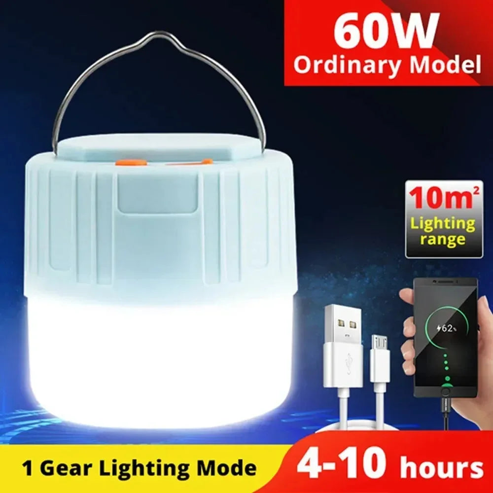 Solar LED Camping Lantern — Power Bank, Remote Control, IP6 Waterproof, SOS Emergency Light