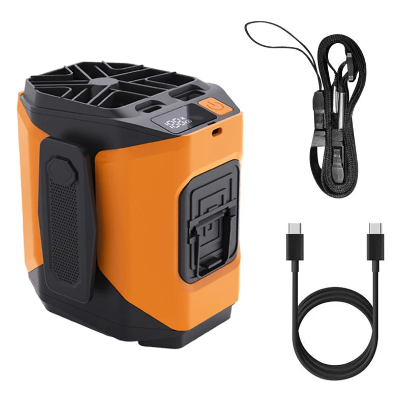 PowerBreeze Pro — 3-in-1 Waist Fan, Power Bank & Flashlight
