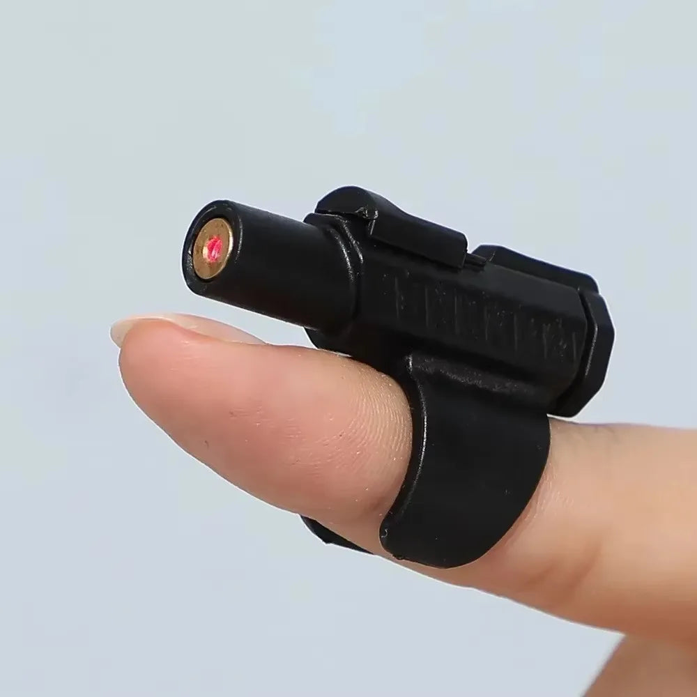 Portable Laser Cat Toy Finger Sleeve Design Mini Cat Teasing Toys Red Light with Batteries Laser Pen