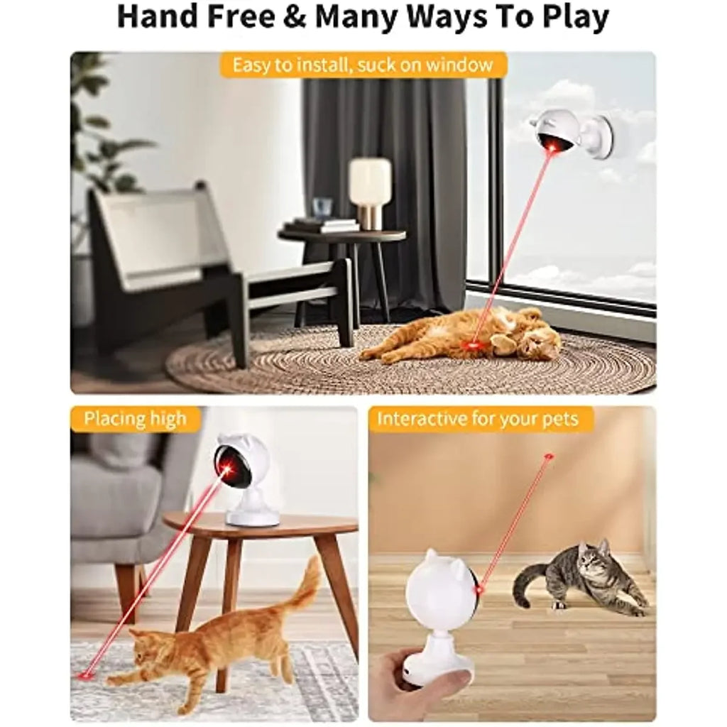 ATUBAN Automatic Laser Cat Toys,USB Rechargeable,Interactive Cat Toy for Indoor Cats Kitty Kittens Dog,Multifunctional Cat Toy