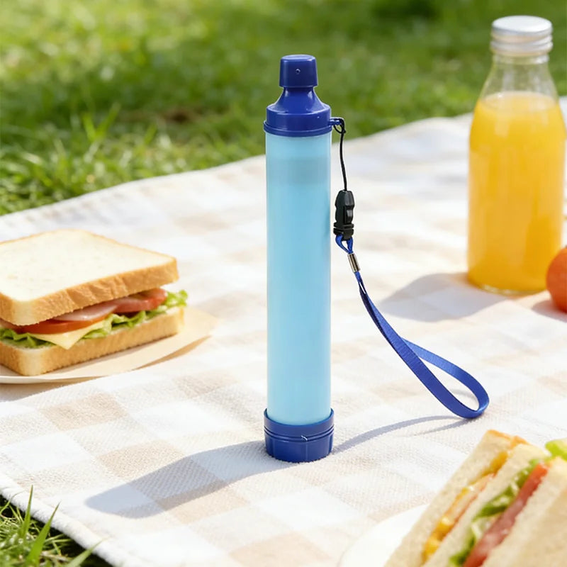 1pcs Outdoor Water Filter, Personal Straw Water Filtration System, Emergency Survival Water Purifier For Camping Hiking Climbing