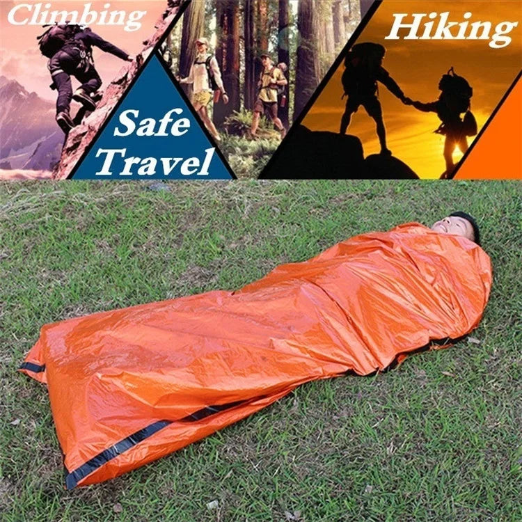 Emergency Mylar Survival Sleeping Bag — Waterproof Thermal Sack for Disaster Rescue, Hypothermia Prevention & Outdoor Survival