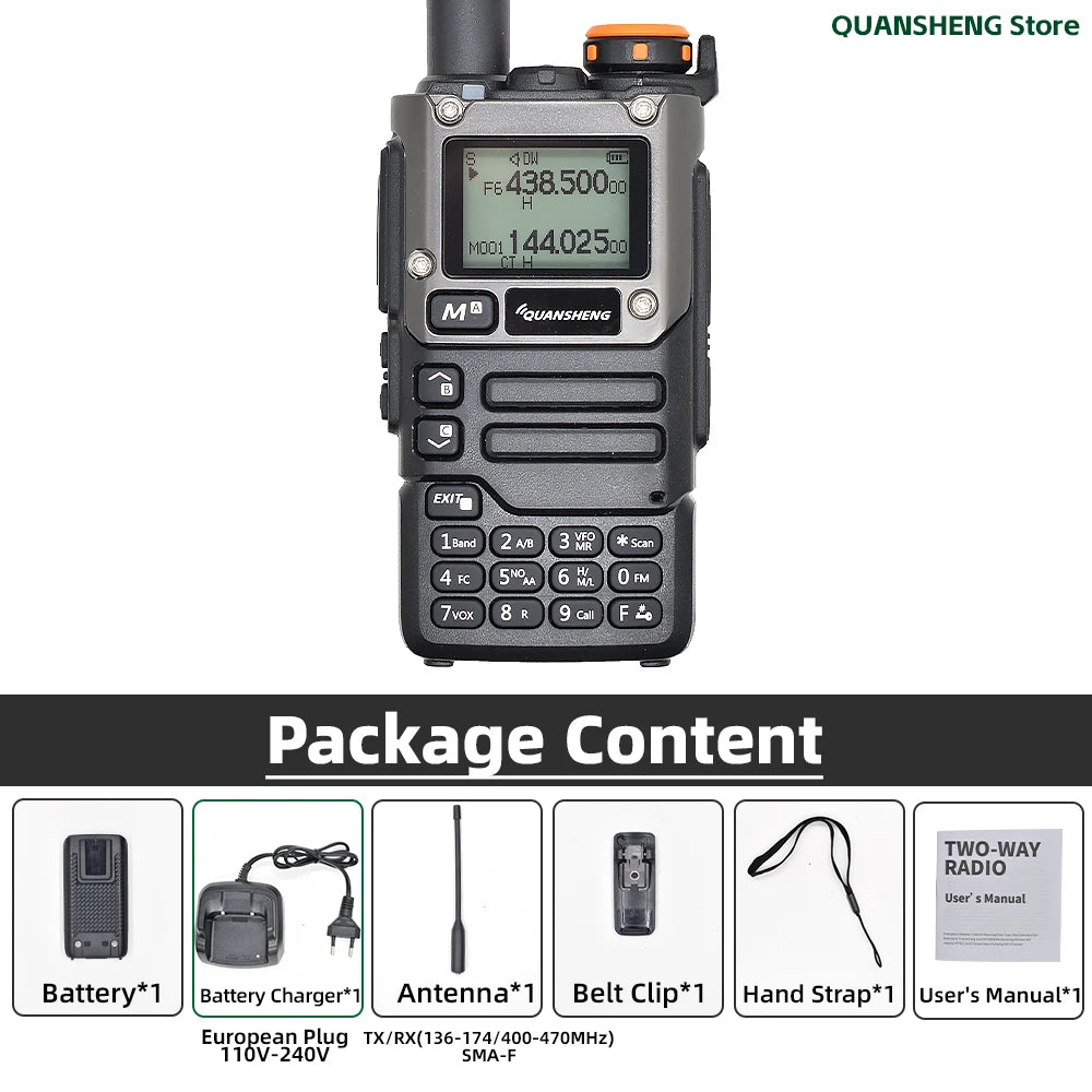 Quansheng UV-K5(8) Walkie Talkie — Multi-Band Ham Radio, 200CH, Cross-Band, DRRM Field Transceiver
