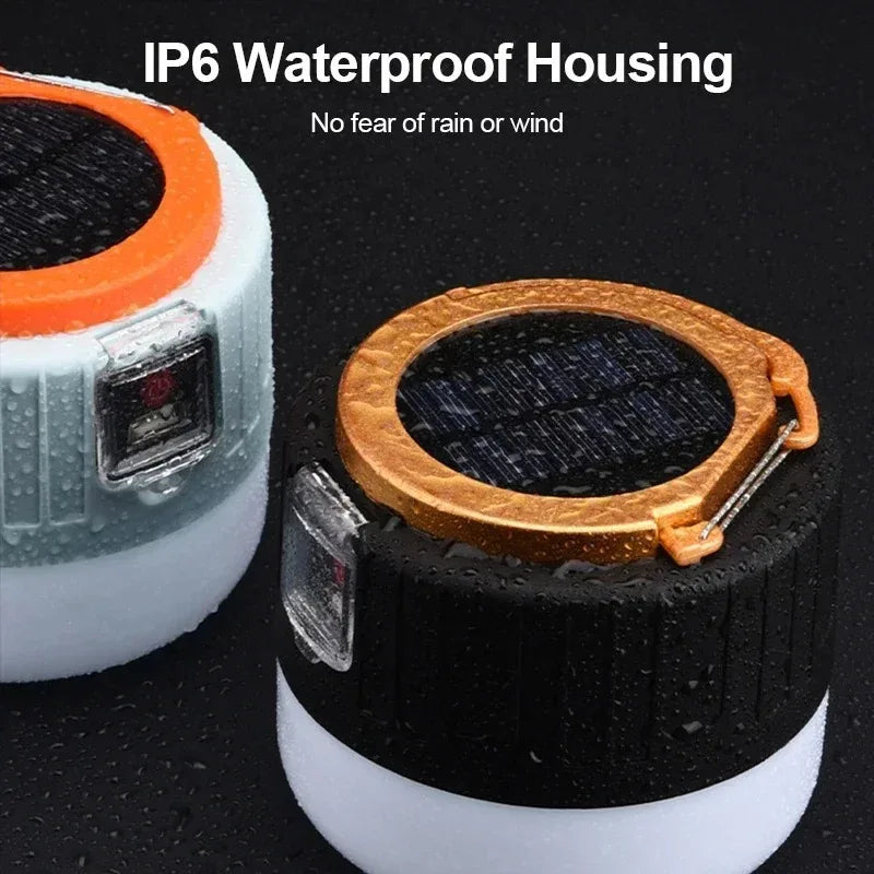Solar LED Camping Lantern — Power Bank, Remote Control, IP6 Waterproof, SOS Emergency Light