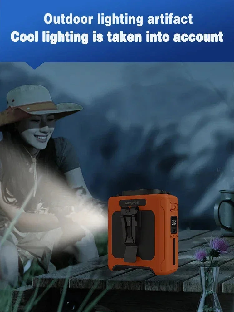PowerBreeze Pro — 3-in-1 Waist Fan, Power Bank & Flashlight