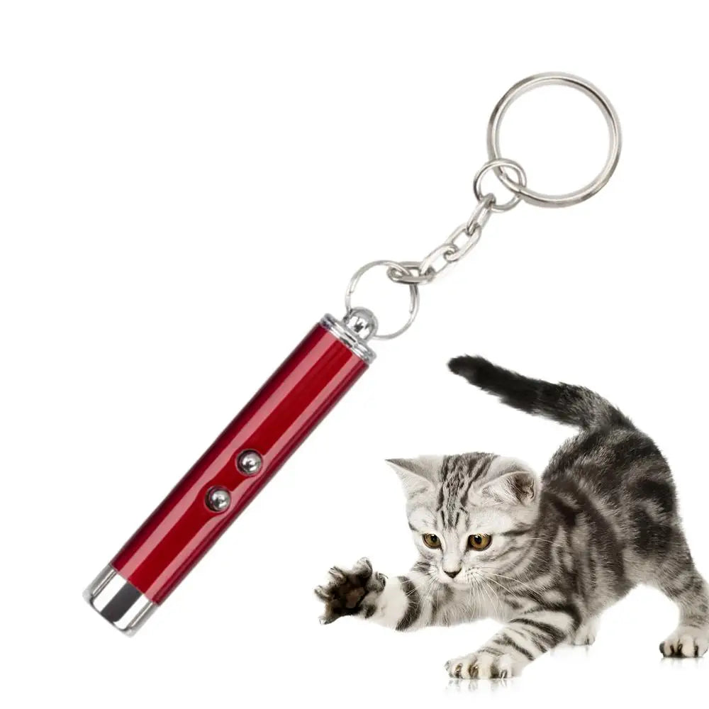 2-in-1 Mini Laser Pointer for Pets Cats toy Portable LED Pet Training Flashlight Scratching Toys Indicator Tools