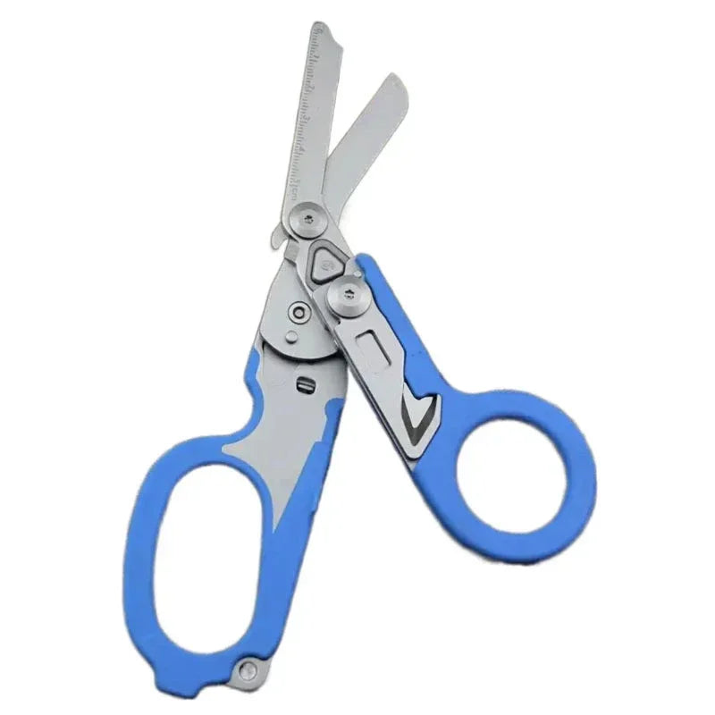 Tactical Medical Scissors — 8-in-1 Emergency Rescue Shear with Seat Belt Cutter & Window Breaker for First Aid & Survival