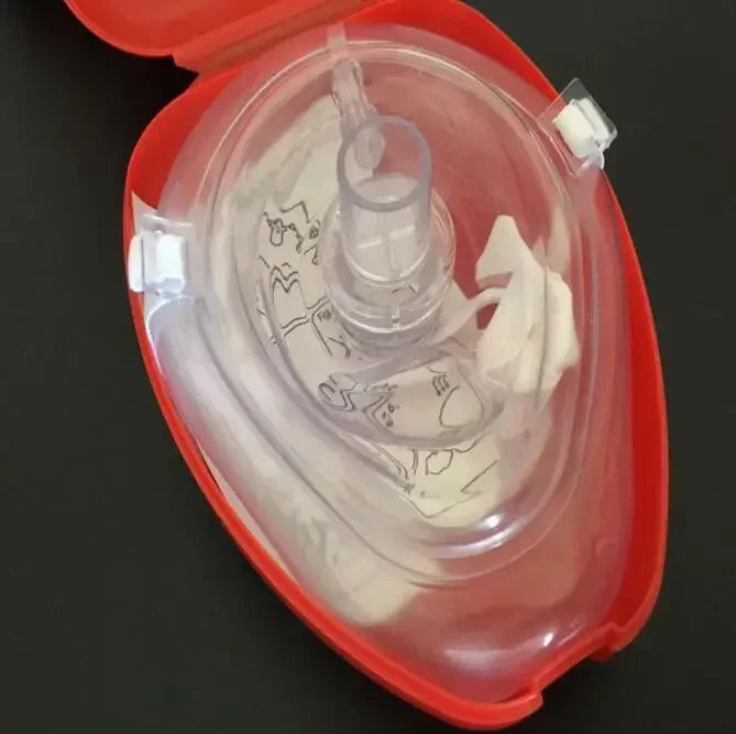 CPR Rescue Mask — One-Way Valve Face Shield, Pocket Resuscitator for Emergency First Aid