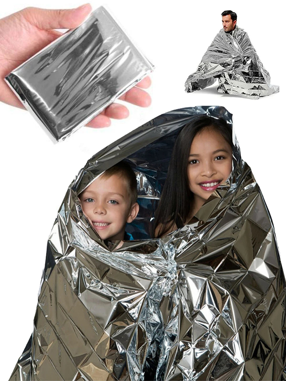 Emergency Mylar Thermal Blanket — Space Foil Heat Retention, DRRM Go-Bag Essential
