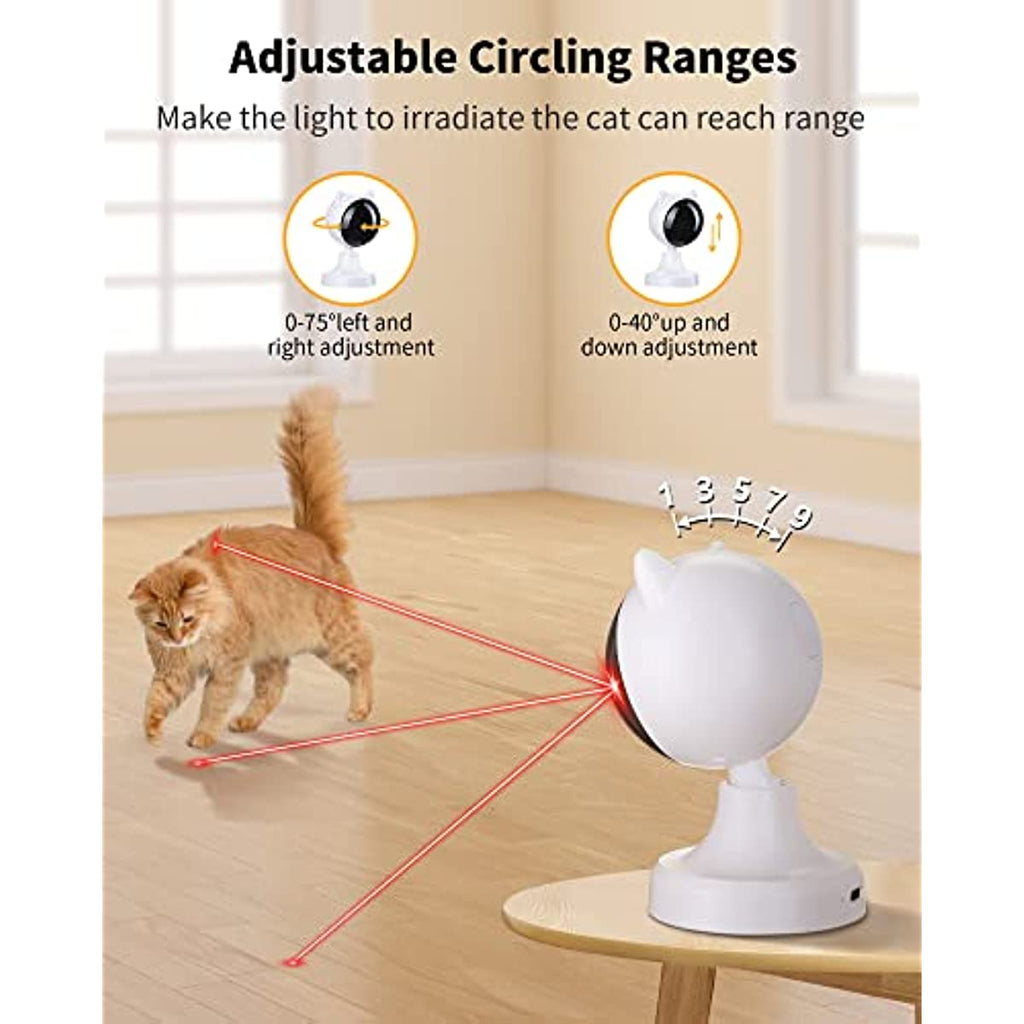 ATUBAN Automatic Laser Cat Toys,USB Rechargeable,Interactive Cat Toy for Indoor Cats Kitty Kittens Dog,Multifunctional Cat Toy