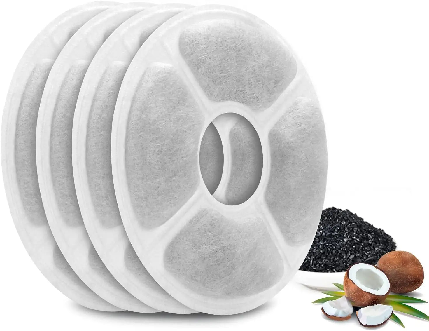 OYES Filters for Cat Water Fountain Filters 4/8 Pack Replacement Filter Multi-Filtration System Activated Carbon Filter