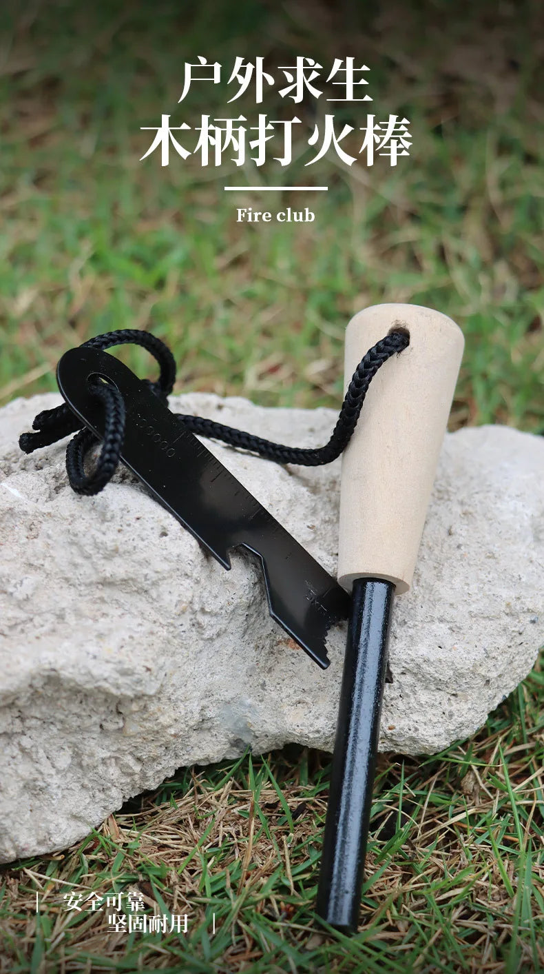 Bear Grylls Survival Fire Starter Magnesium Flint Rod, Portable Emergency Firesteel Kit Lighters Smoking for Camping Hiking Tool