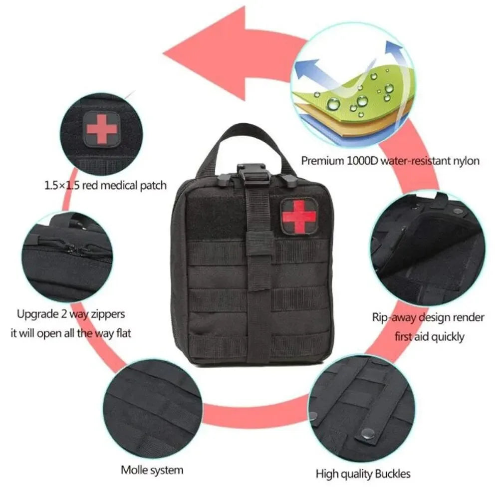 Outdoor First aid kit EDC Molle Medical Kit IFAK Survival Emergency Pack EDC Travel Fishing Camping Hiking Hunting Accessories