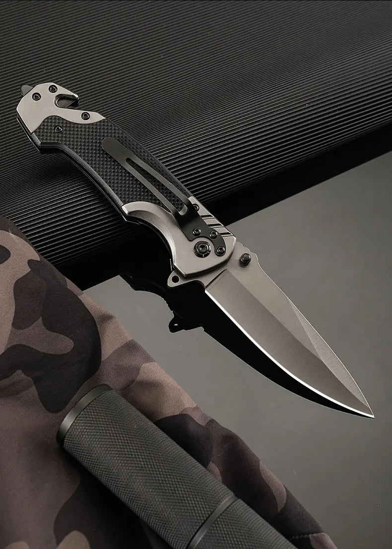 Stainless steel high hardness outdoor folding knife camping carry mini survival portable defense fruit knife