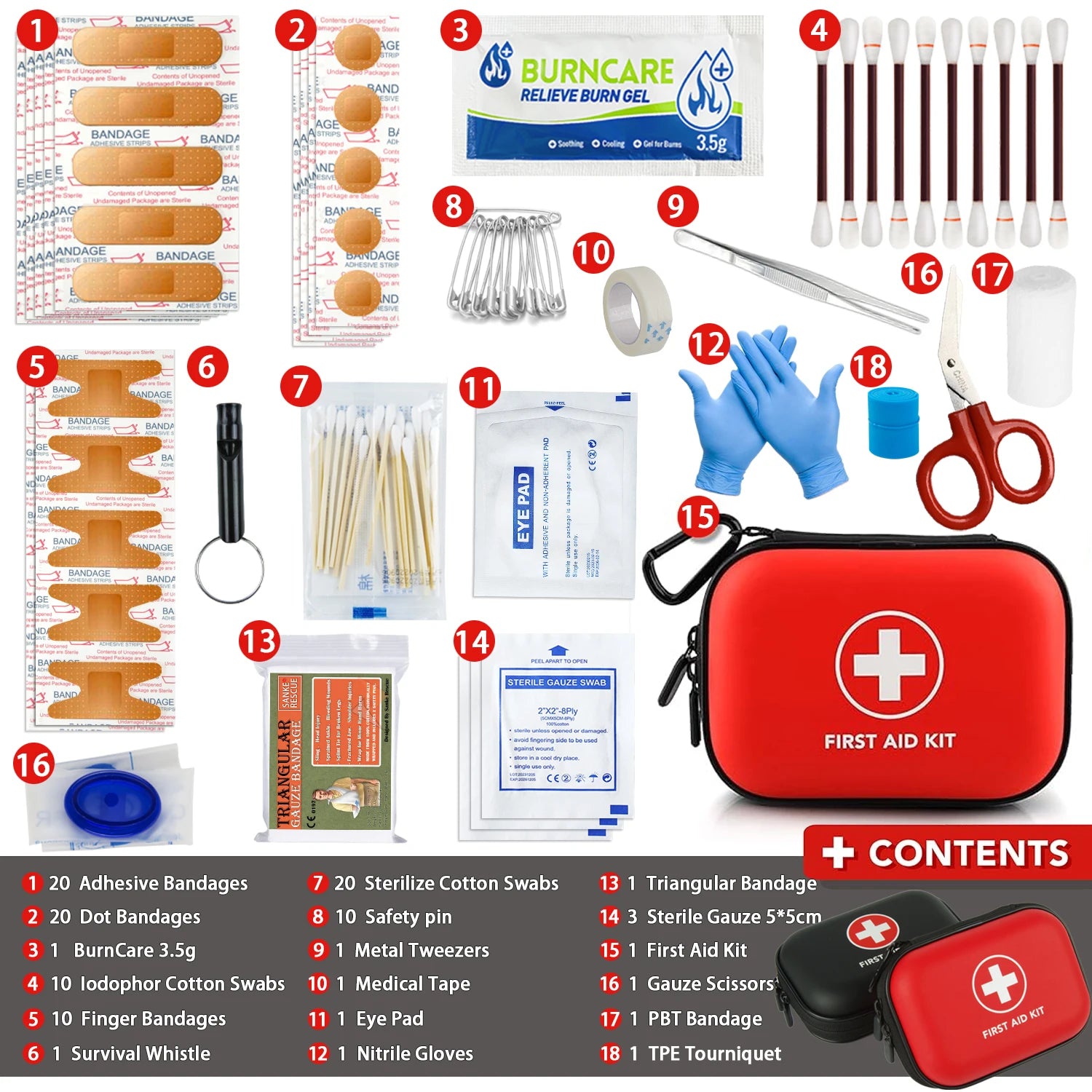 103-Piece Complete First Aid Kit — Hospital-Grade Emergency Medical Bag for Home, Go-Bag, Car & Disaster Preparedness