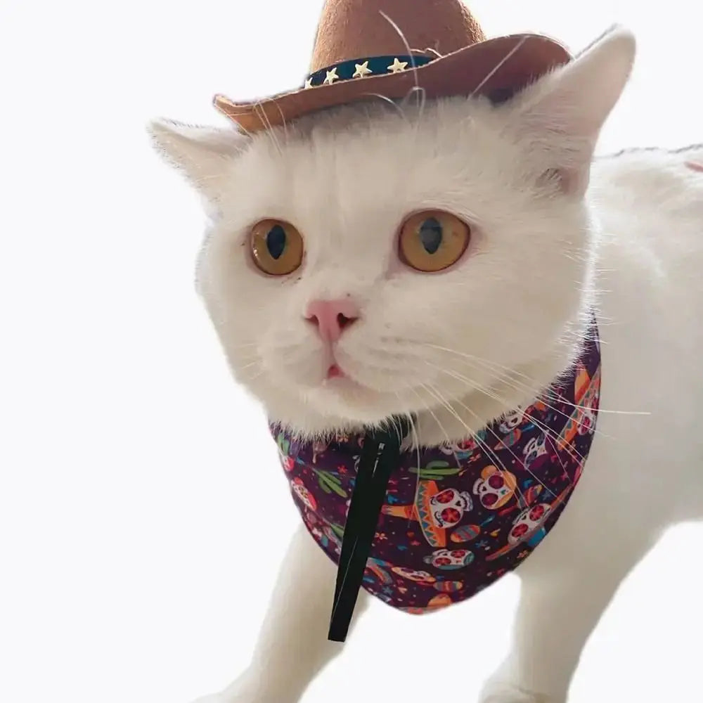 Adjustable Funny Pet Dog Hat Outdoor Summer Pet Accessories Dogs Cats Headwear Cowboy Hats Dog Cat