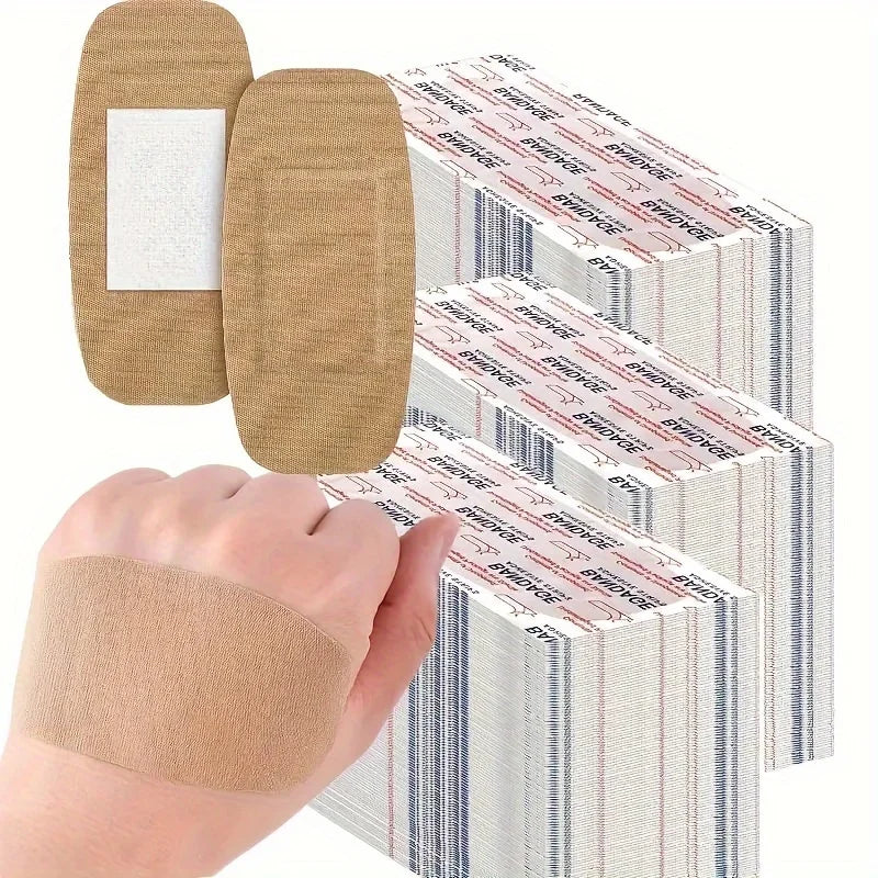 50pcs Extra-Large Waterproof & Breathable Bandages for Emergency Wound Care PE Material, Ideal for Sports Injuries & Outdoor Use
