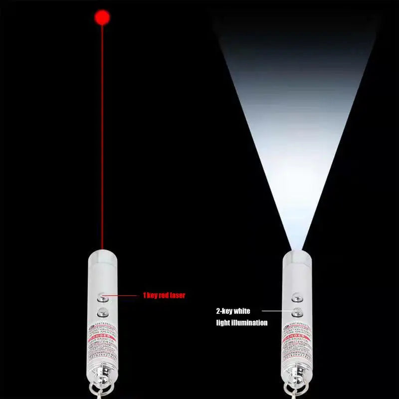 2-in-1 Mini Laser Pointer for Pets Cats toy Portable LED Pet Training Flashlight Scratching Toys Indicator Tools