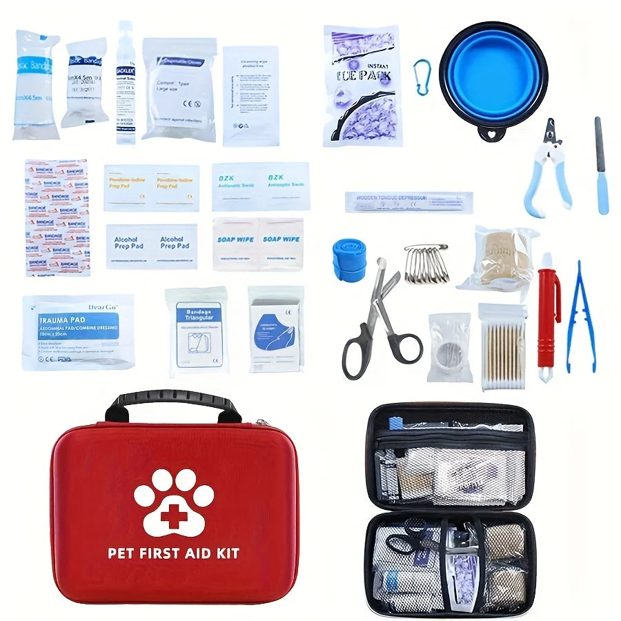 Pet Emergency First Aid Kit for Dogs & Cats