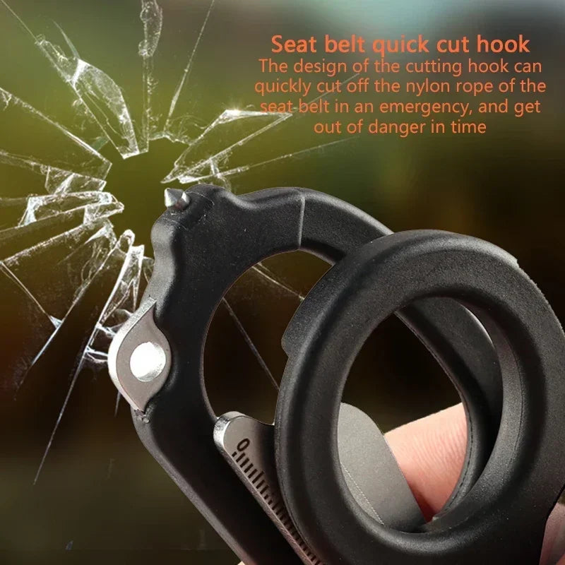 Tactical Medical Scissors — 8-in-1 Emergency Rescue Shear with Seat Belt Cutter & Window Breaker for First Aid & Survival