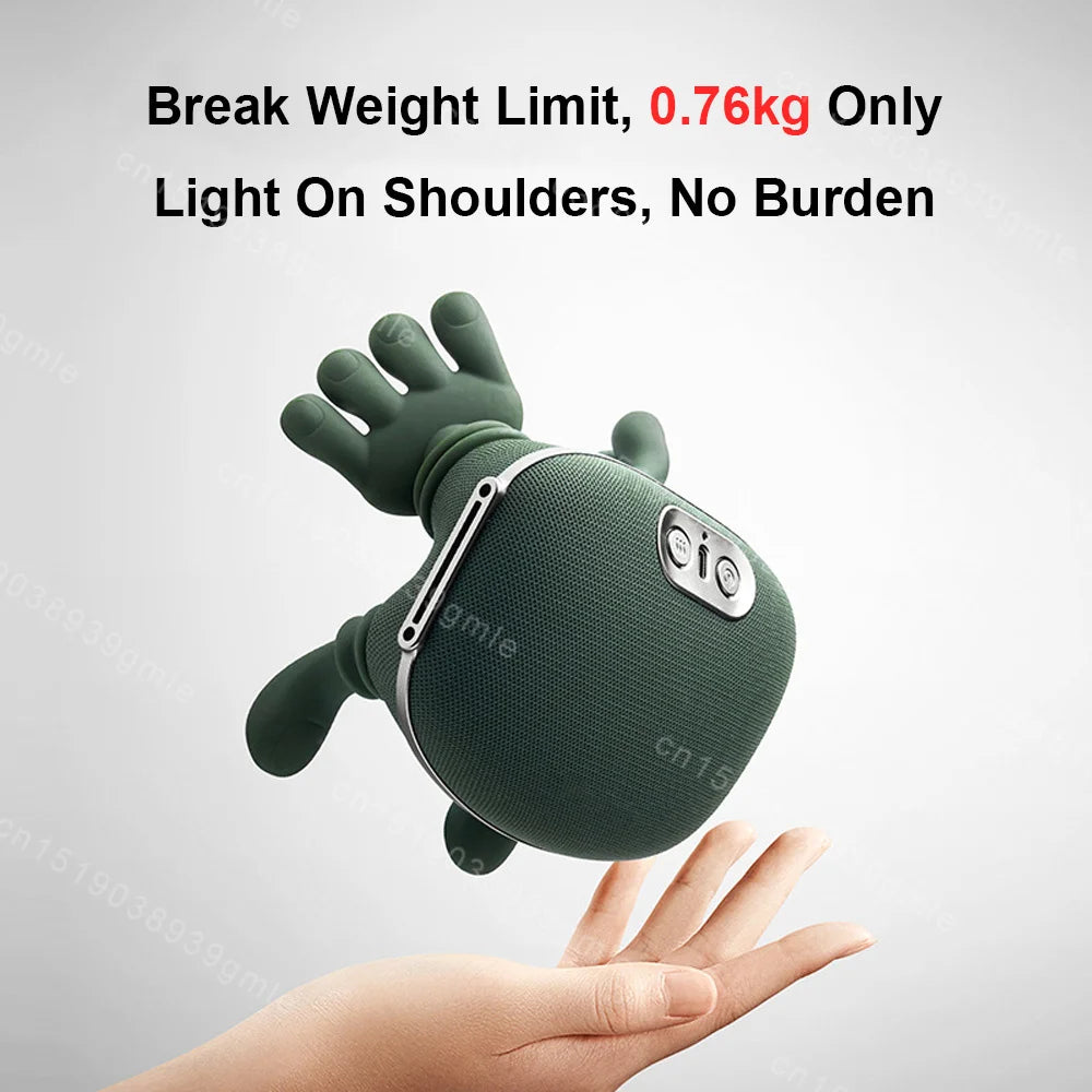 Finger Pressure Neck Massager Heated Back and Shoulder Massager Electric Kneading Neck Deep Massage Muscle Relax