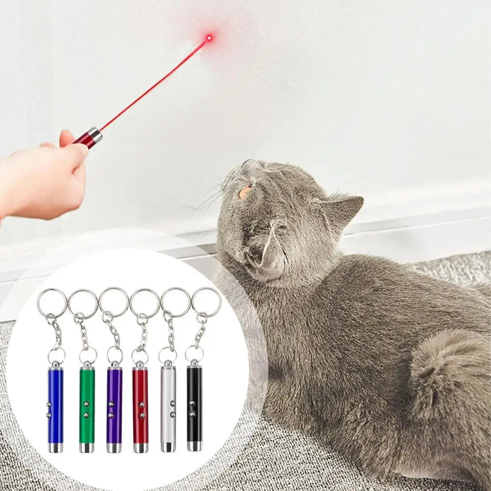 2-in-1 Mini Laser Pointer for Pets Cats toy Portable LED Pet Training Flashlight Scratching Toys Indicator Tools