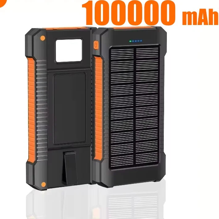 SolarVault Pro — Waterproof Solar Power Bank with Dual USB & Flashlight