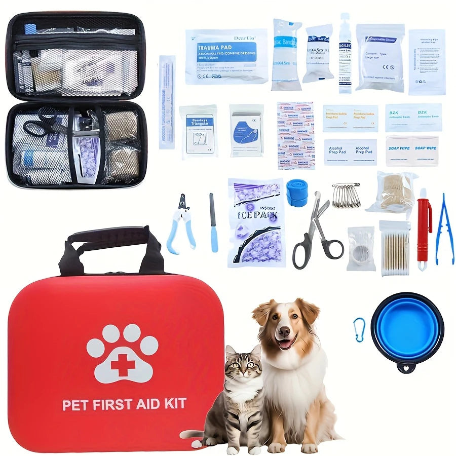 Pet Emergency First Aid Kit for Dogs & Cats