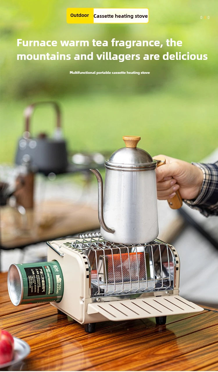 Emergency Cassette Heating Stove — Portable Survival Warmer & Cooker for Power Outages, Camping & Disaster Prep