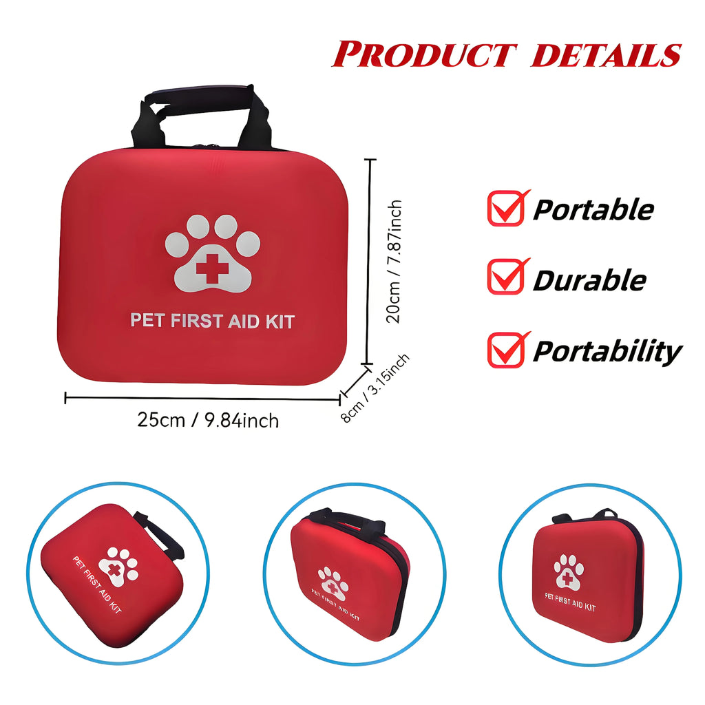 Pet Emergency First Aid Kit for Dogs & Cats