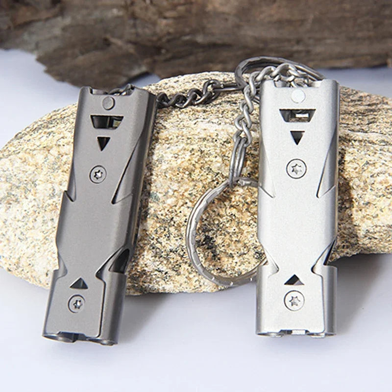 Portable Whistle 180 Db Double Tube Lifesaving Emergency SOS Safety Survival Tool Kit Outdoor Camping Equipment Referee Whistle
