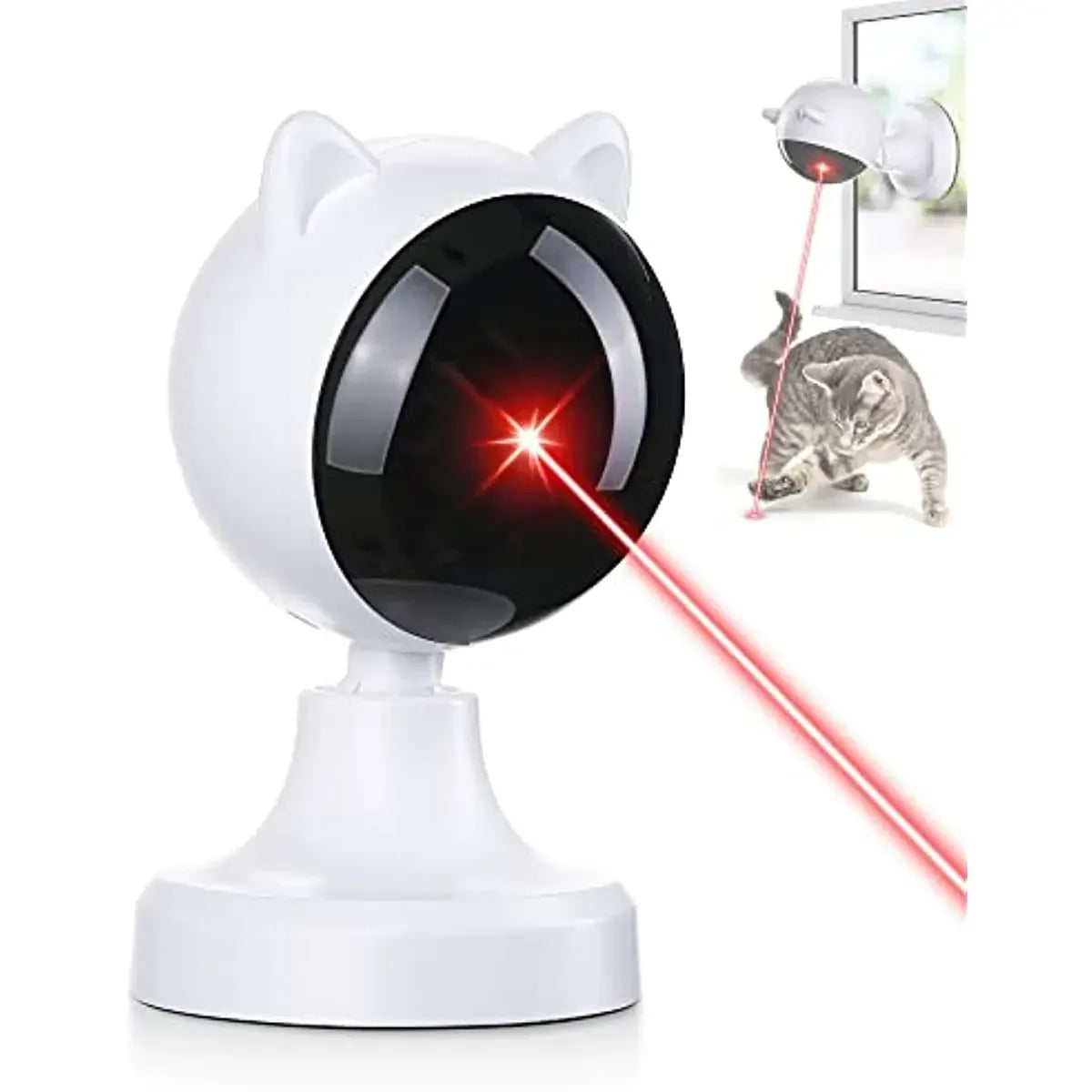 ATUBAN Automatic Laser Cat Toys,USB Rechargeable,Interactive Cat Toy for Indoor Cats Kitty Kittens Dog,Multifunctional Cat Toy