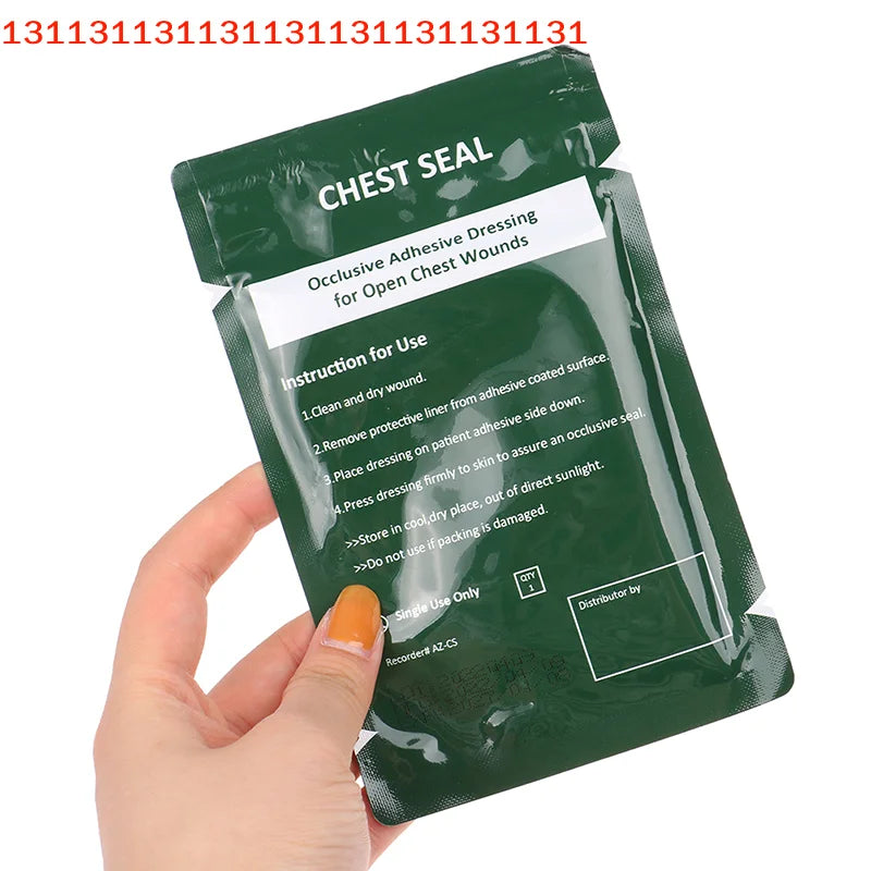 Vented Chest Seal — Military-Grade Trauma Patch, Emergency First Aid for Penetrating Chest Wounds