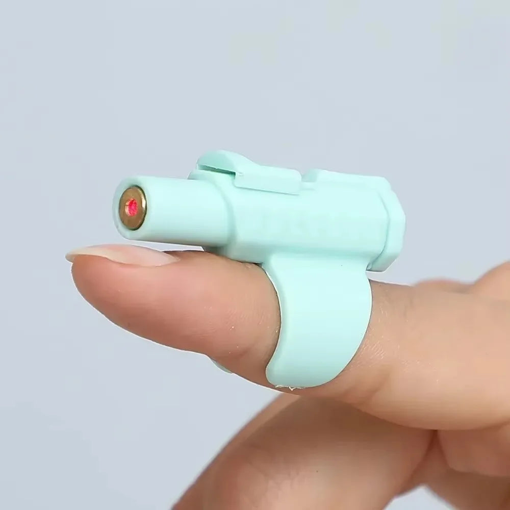 Portable Laser Cat Toy Finger Sleeve Design Mini Cat Teasing Toys Red Light with Batteries Laser Pen