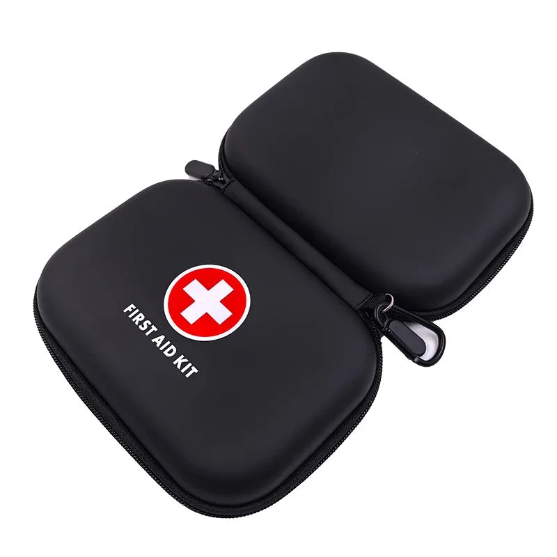 Compact Hard-Case First Aid Kit with Carabiner – Portable Emergency Medical Bag for Outdoor, Travel & Home