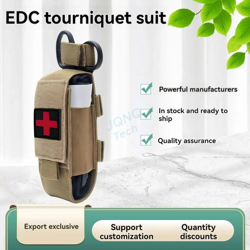 Tactical Tourniquet Pouch — MOLLE Nylon EDC First Aid Carrier for CAT, Belt, Vest & Go-Bag