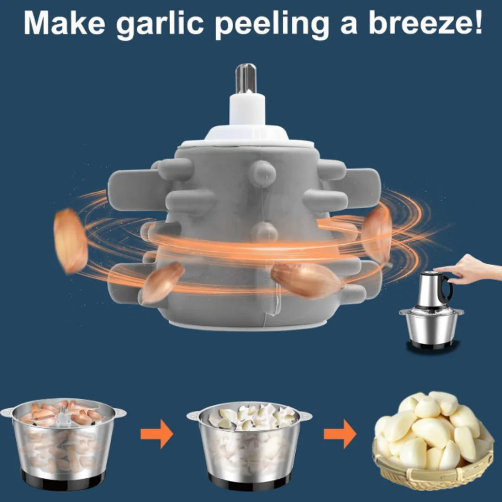 5L Stainless Steel Food Processor - Versatile Meat & Vegetable Chopper with Dual Blades