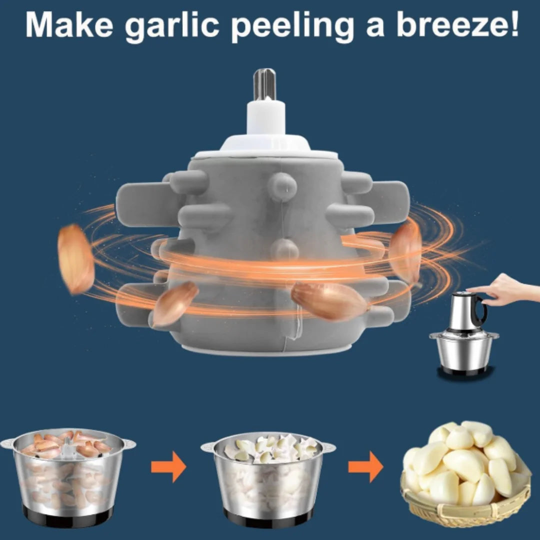 5L Stainless Steel Food Processor - Versatile Meat & Vegetable Chopper with Dual Blades