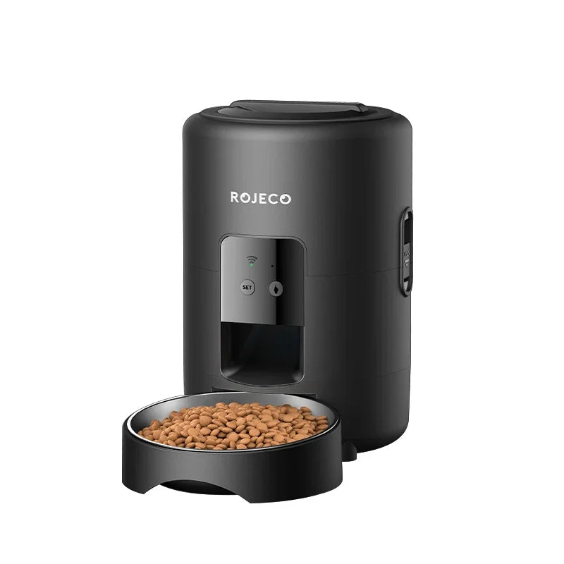 ROJECO Automatic Cat Feeder 2L Smart Dog Food Kibble Dispenser WiFi App Remote Control Timed Auto Pet Feeder For Puppy Kitten