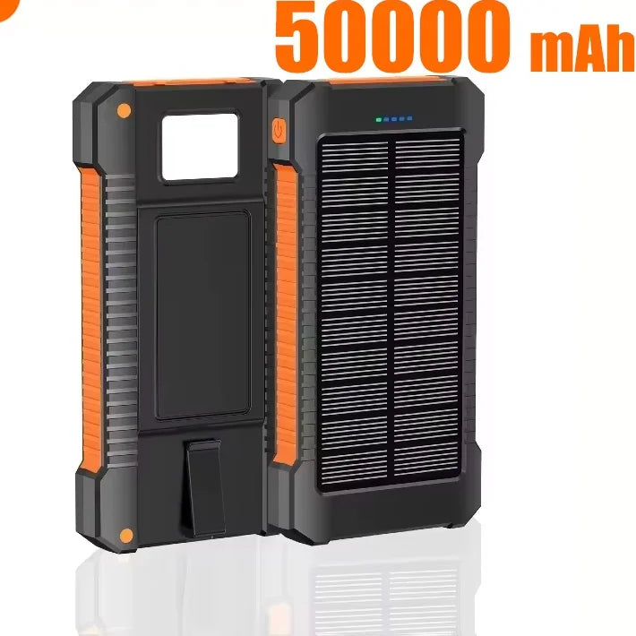 SolarVault Pro — Waterproof Solar Power Bank with Dual USB & Flashlight