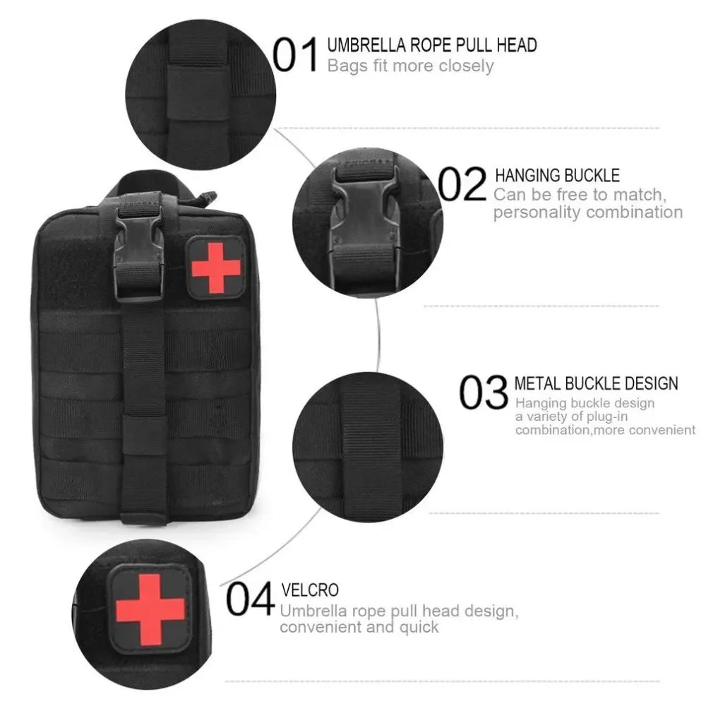 Outdoor First aid kit EDC Molle Medical Kit IFAK Survival Emergency Pack EDC Travel Fishing Camping Hiking Hunting Accessories