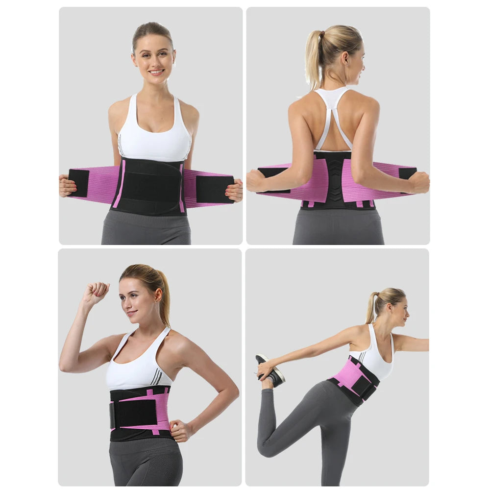 1 Piece Sports Waist Brace for Lower Back Pain, Back Support Belt Breathable Lower Back Pain Relief for Herniated Disc, Sciatica