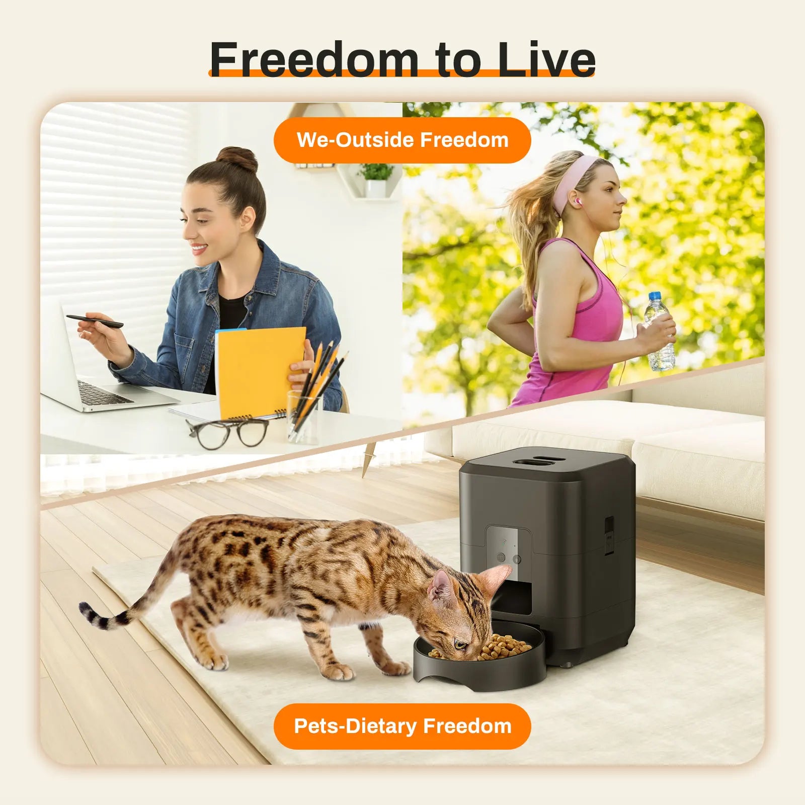 3.5L Automatic Pet Feeder WiFi APP Smart Timed Dosing Feeder Cat Dog Food Dispenser 2L Auto Drink Fountain Water Feeder Cat Bowl