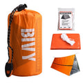 2-Person Emergency Survival Shelter Kit — Mylar Tube Tent, Sleeping Bag, SOS Thermal Blanket, Waterproof