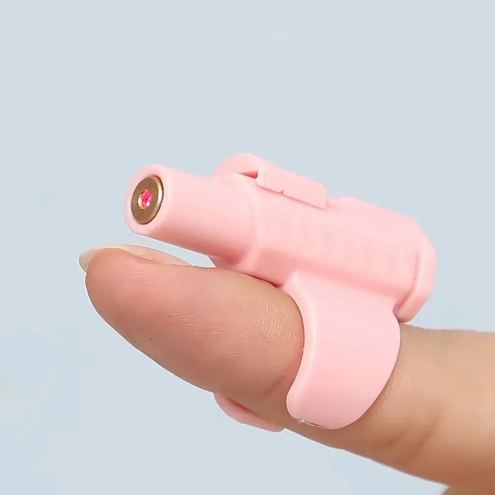 Portable Laser Cat Toy Finger Sleeve Design Mini Cat Teasing Toys Red Light with Batteries Laser Pen